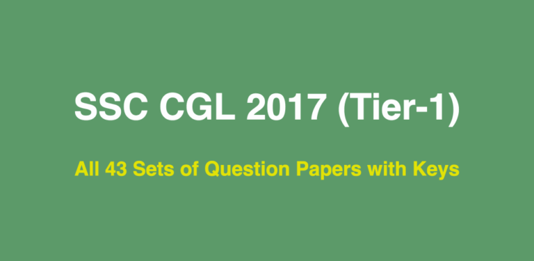 SSC CGL 2017 Tier 1 feature graphic