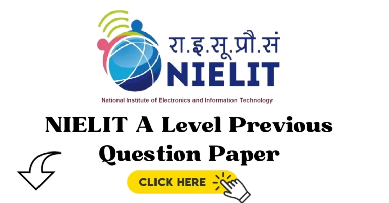 Nielit A Level Previous Question Paper