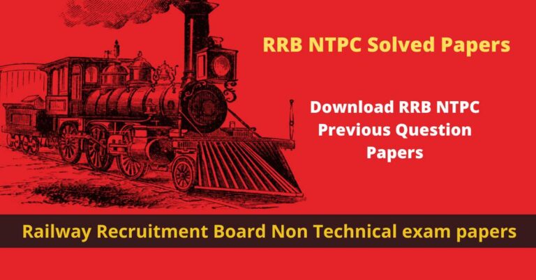 RRB NTPC Question Paper 2021 PDF