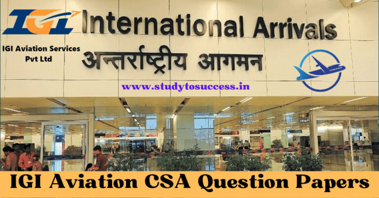 IGI Aviation CSA Previous Question Papers Pdf