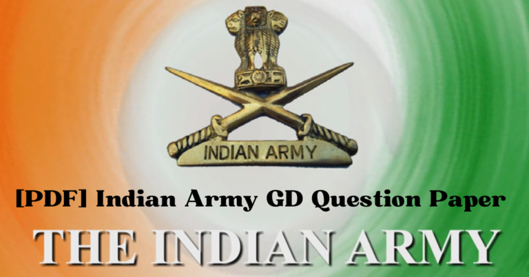 Indian Army Question Paper in Hindi 