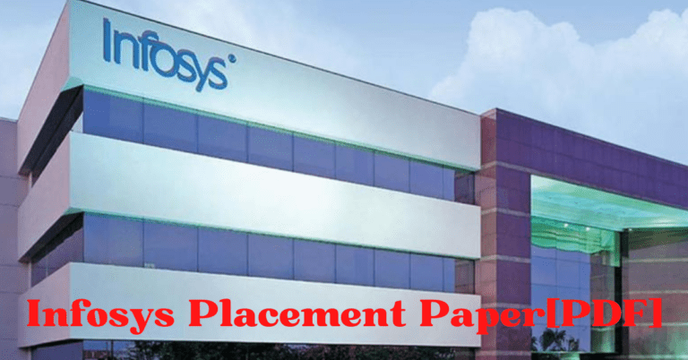 Infosys Placement Paper Pdf