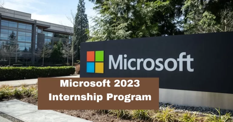 Microsoft Internship Program 2023