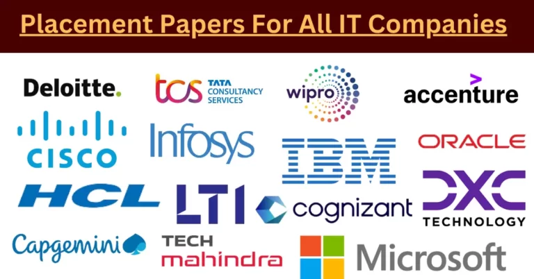 Placement Papers For All IT Companies