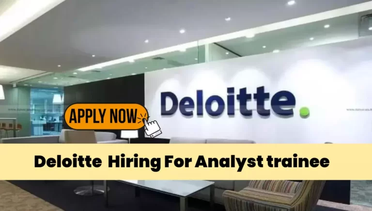Deloitte Off Campus Drive 2023 Analyst trainee