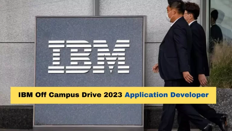 IBM Off Campus Drive 2023 Application Developer